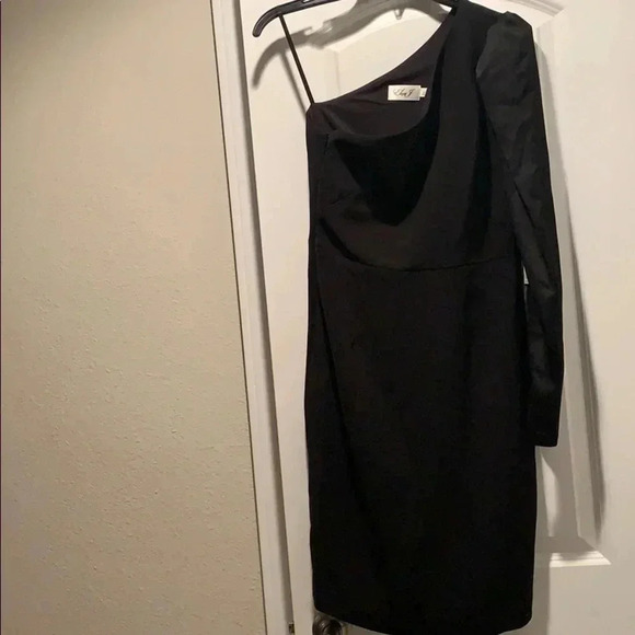 Eliza J Black One-Shoulder Dress Women’s Size 4 NWT - Picture 2 of 6